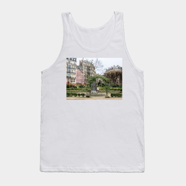 Paris Pink Building Tank Top by BlackBeret